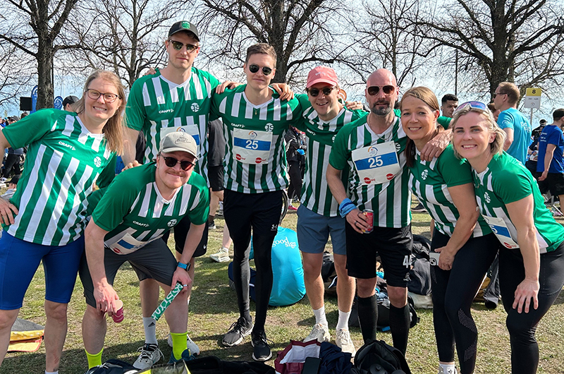 Iloinen joukkueemme Yritysmaratonviestissä